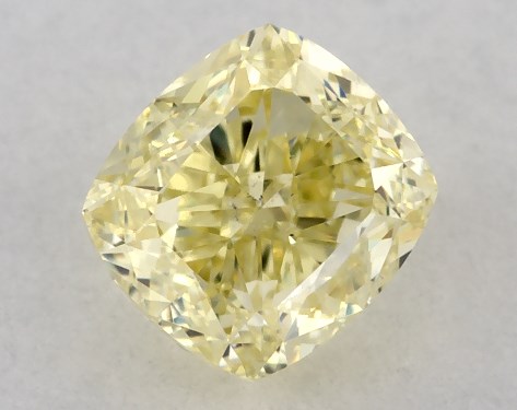 GIA 0.50 Carat Fancy Yellow-SI1 Cushion Modified Cut Diamond